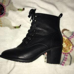 Bethany Mota Black Heeled Ankle Boots in size 10